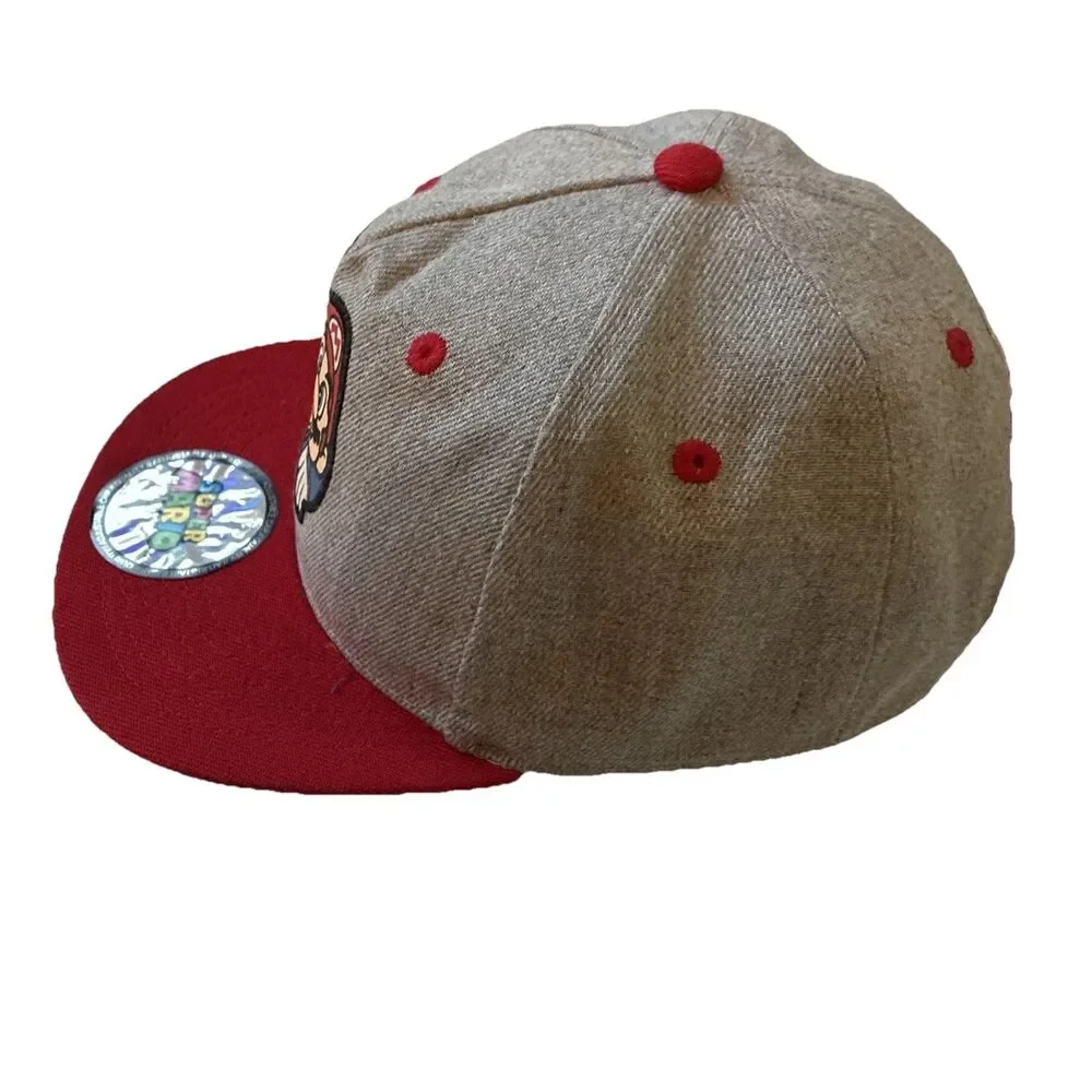 Super Mario Youth snapback cap Red & Gray Logo Hat Size/Age 4-8